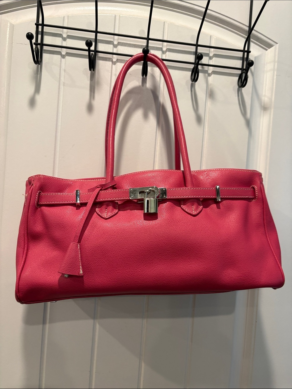 Harold's (or Harold Powell) genuine leather bag Pink Leather Tote Handbag